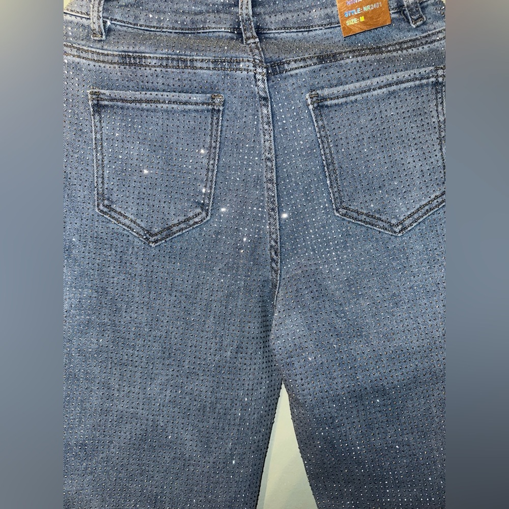 Boutique Rhinestone Embellished Jeans - Picture 14 of 14